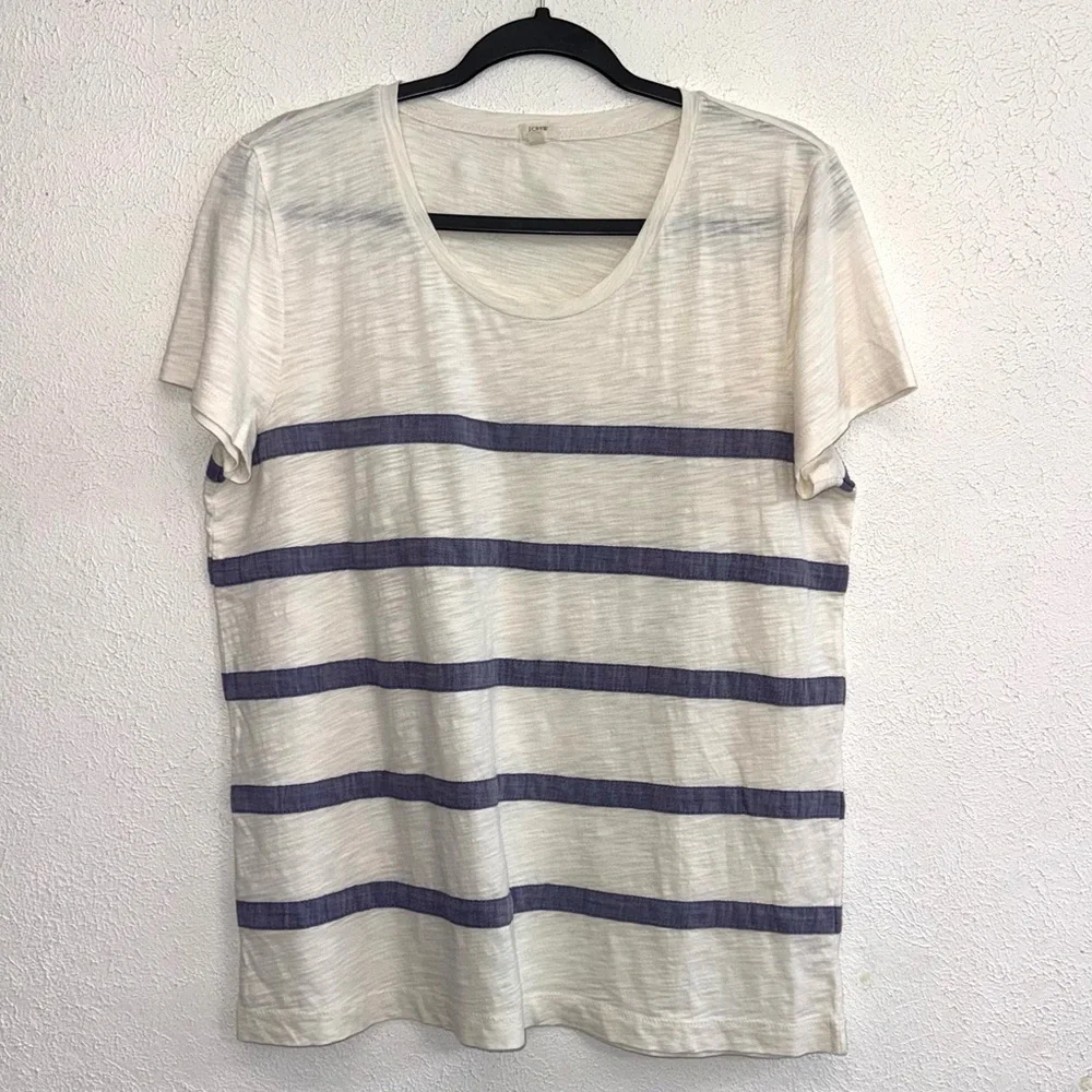J. Crew Women’s Heathered Striped Tee Size Large